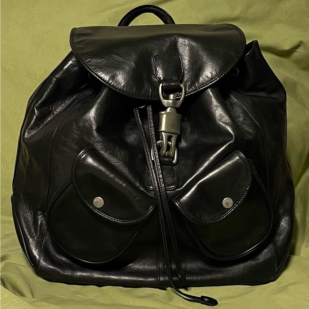 Vintage Wilsons leather black backpack